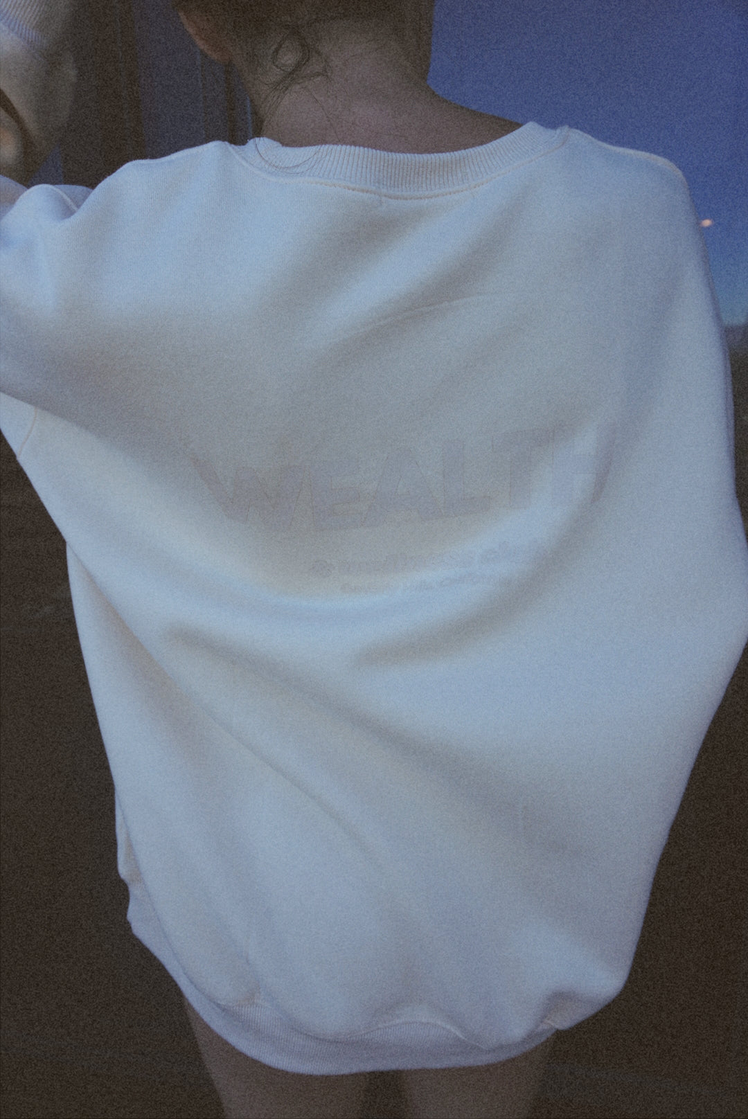 Wealth & Wellness Club Apricot on Apricot Oversized Crewneck Sweatshirt