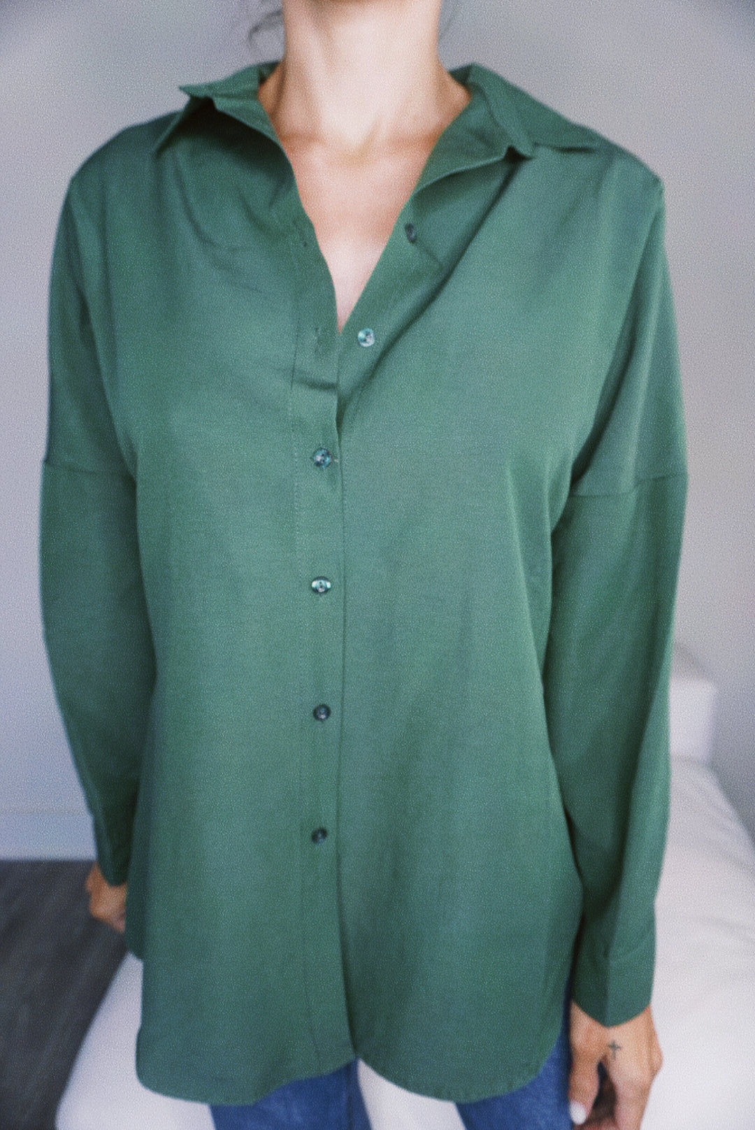 Forest Green Button Down Flannel
