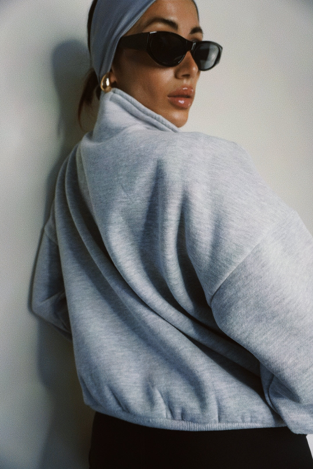 Wealth & Wellness Scuba Oversized Half-Zip Hoodie