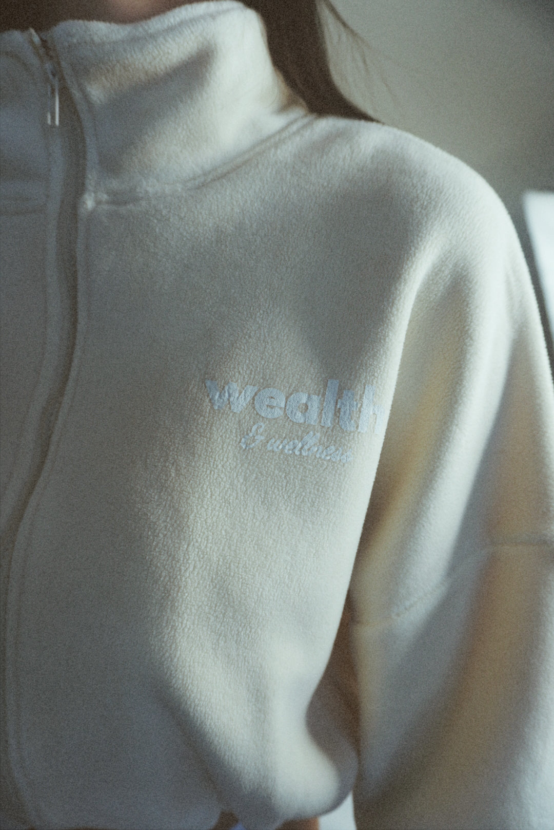 Wealth & Wellness Crop Teddy Jacket