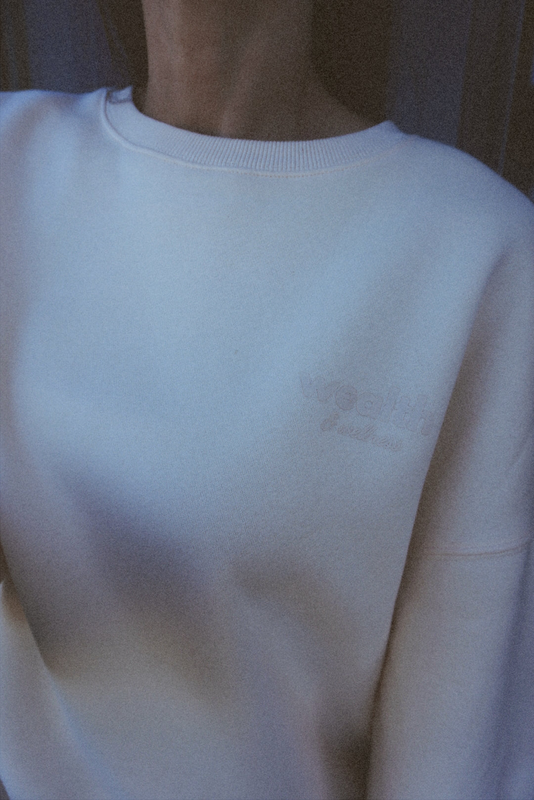 Wealth & Wellness Club Apricot on Apricot Oversized Crewneck Sweatshirt