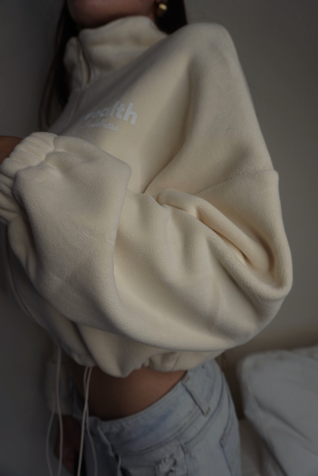 Wealth & Wellness Crop Teddy Jacket