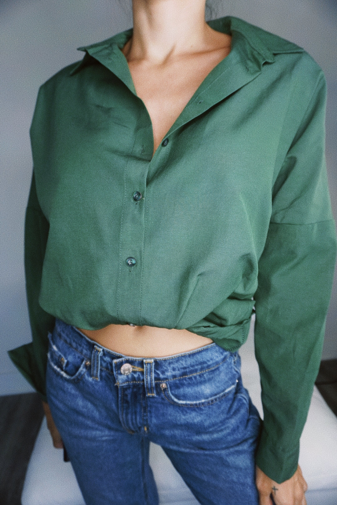 Forest Green Button Down Flannel