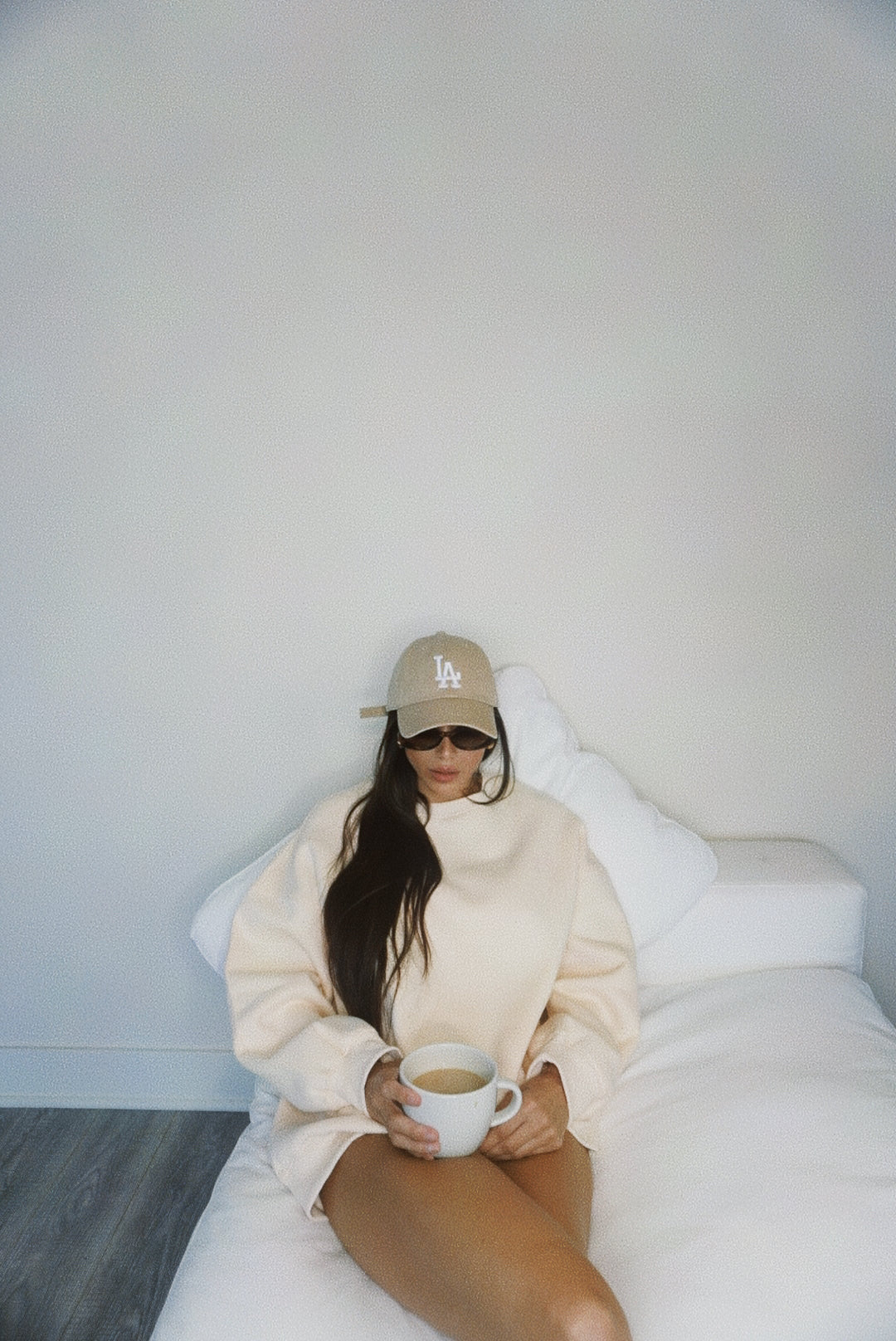 Wealth & Wellness Club Apricot on Apricot Oversized Crewneck Sweatshirt