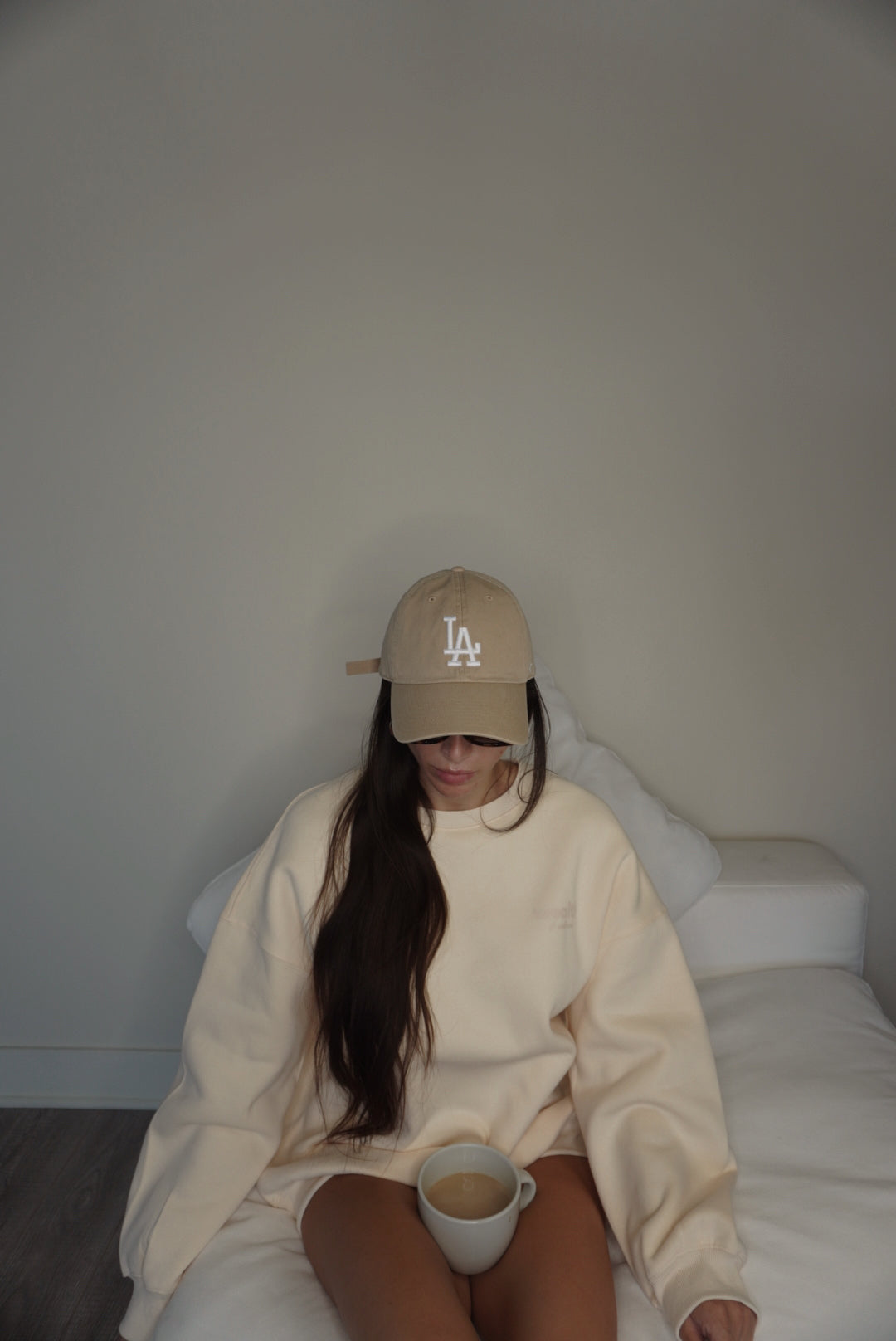 Wealth & Wellness Club Apricot on Apricot Oversized Crewneck Sweatshirt