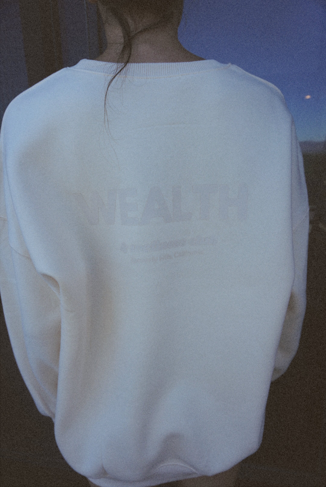 Wealth & Wellness Club Apricot on Apricot Oversized Crewneck Sweatshirt