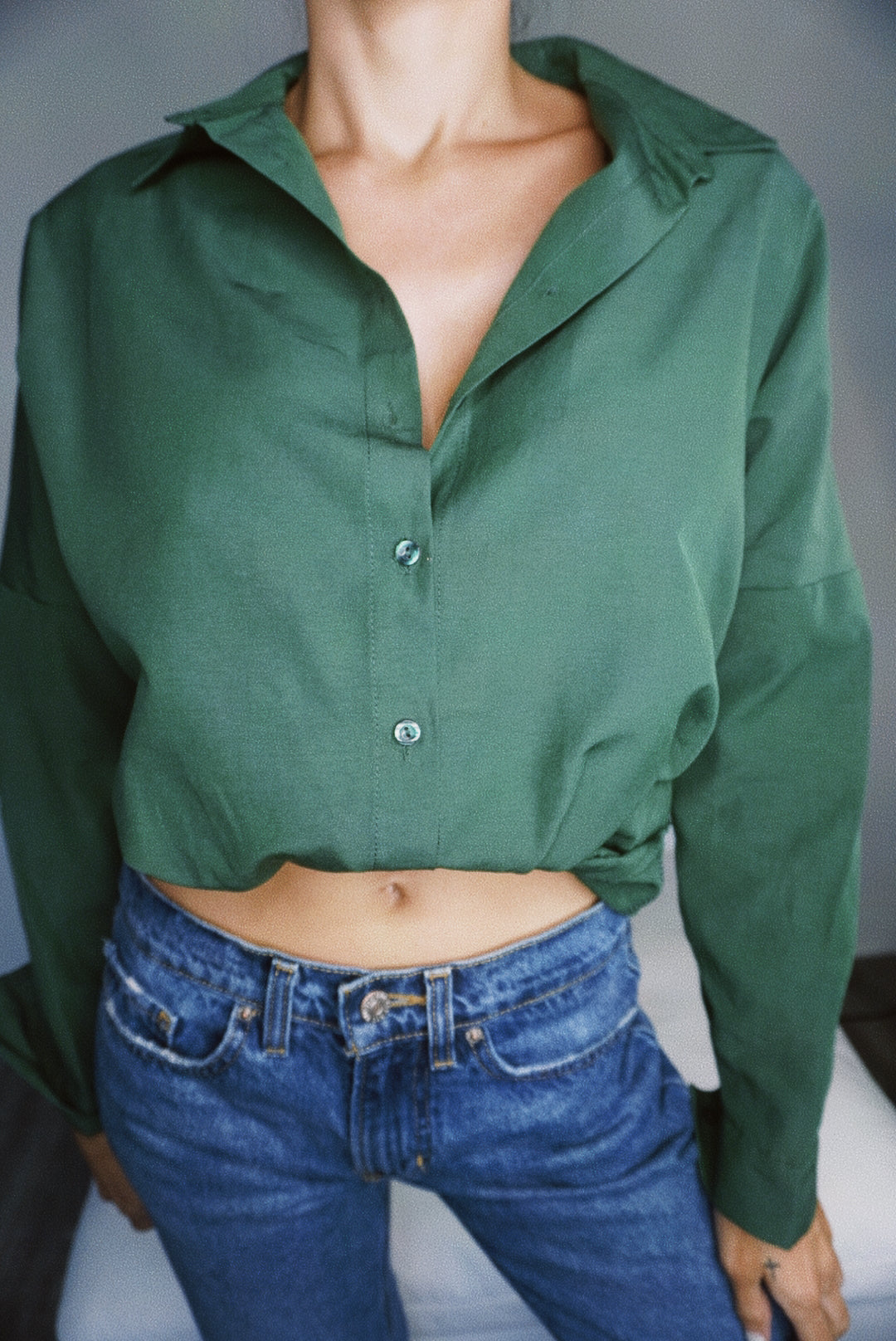 Forest Green Button Down Flannel