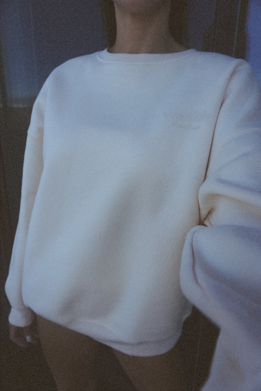 Wealth & Wellness Club Apricot on Apricot Oversized Crewneck Sweatshirt