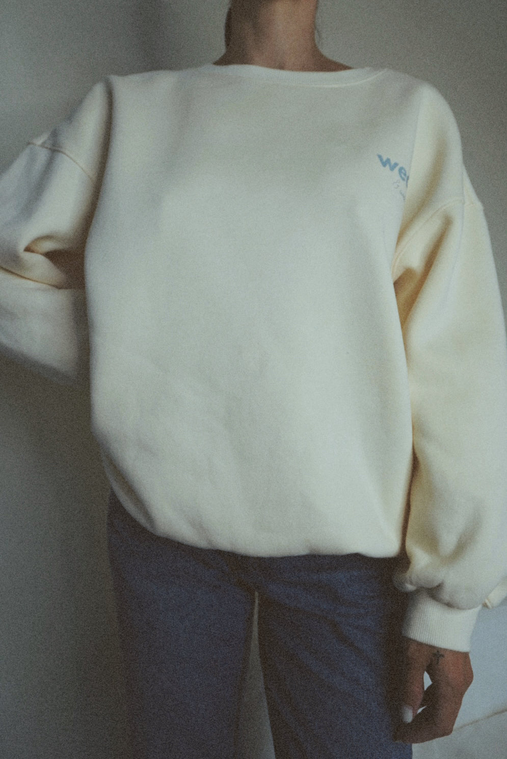 Health Wealth Happiness Apricot Oversized Crewneck Sweatshirt