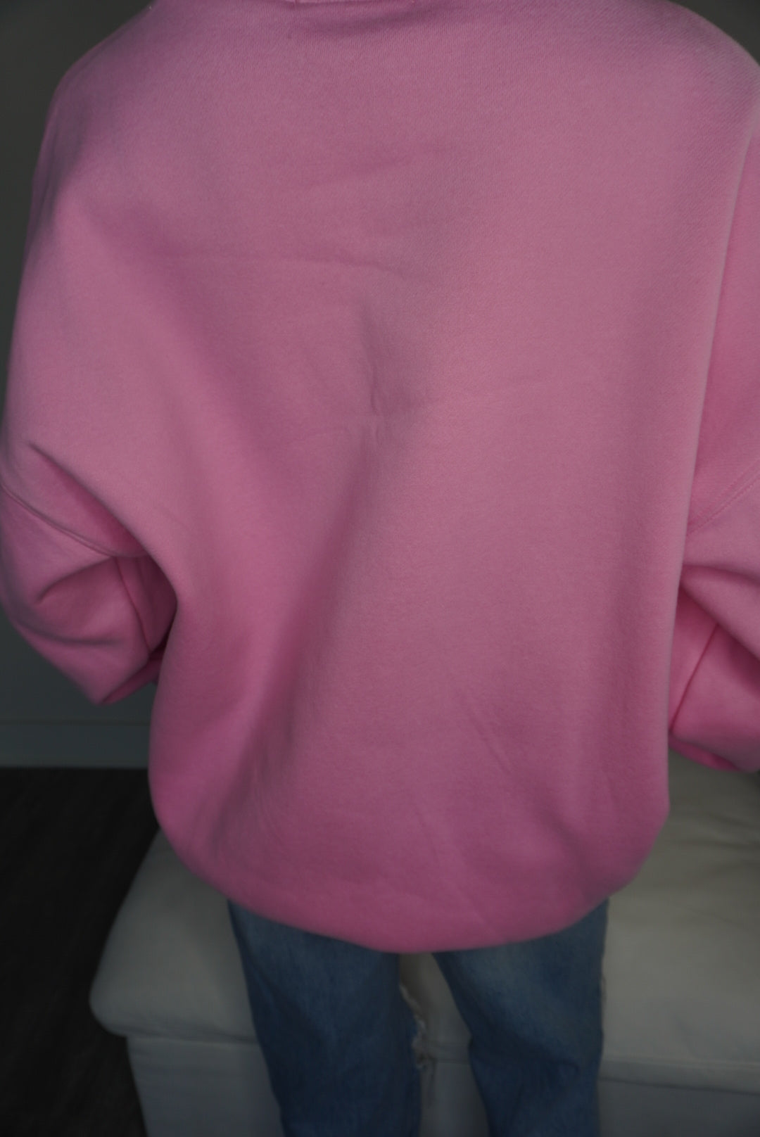Wealth & Wellness Club Pink Oversized Crewneck Sweatshirt