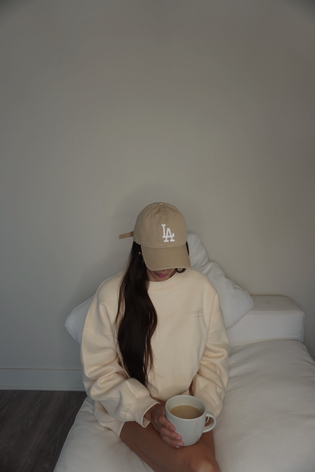 Wealth & Wellness Club Apricot on Apricot Oversized Crewneck Sweatshirt
