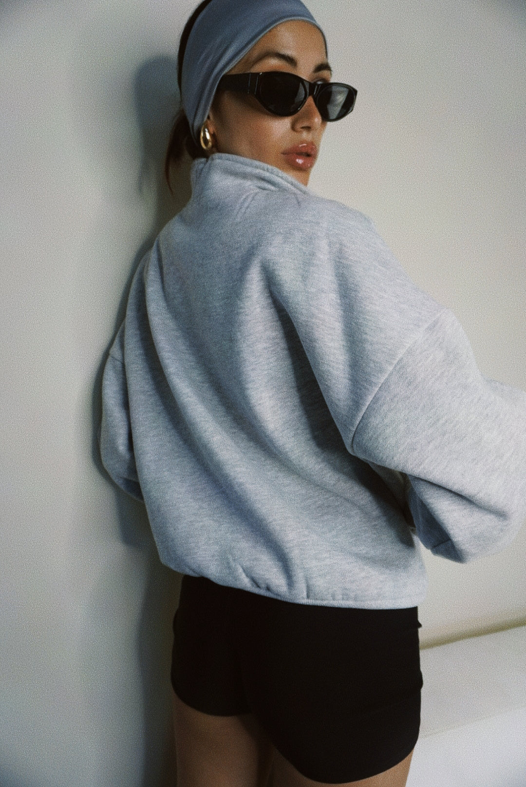 Wealth & Wellness Scuba Oversized Half-Zip Hoodie