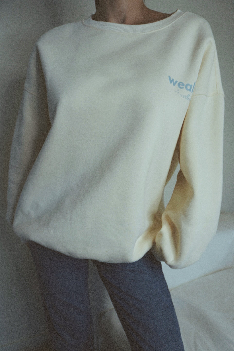 Health Wealth Happiness Apricot Oversized Crewneck Sweatshirt