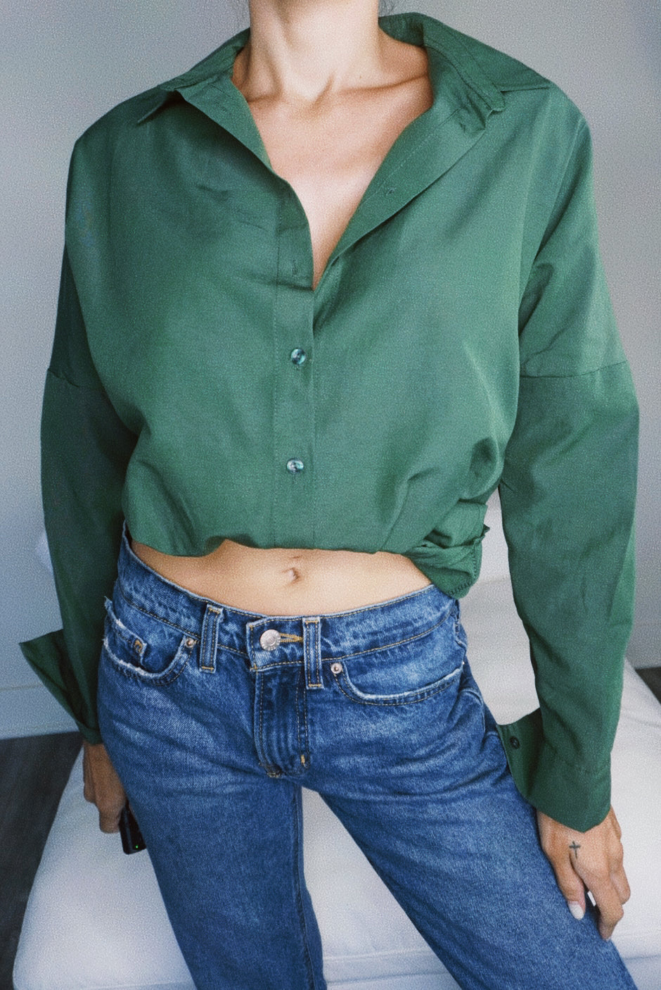 Forest Green Button Down Flannel