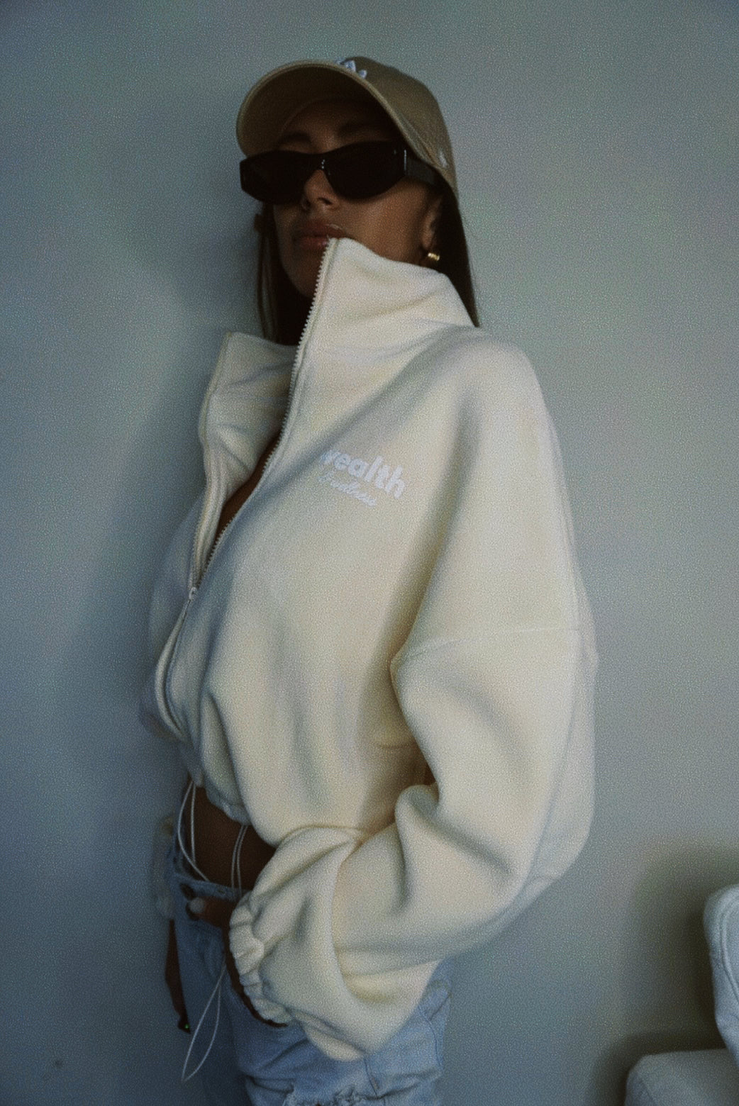 Wealth & Wellness Crop Teddy Jacket