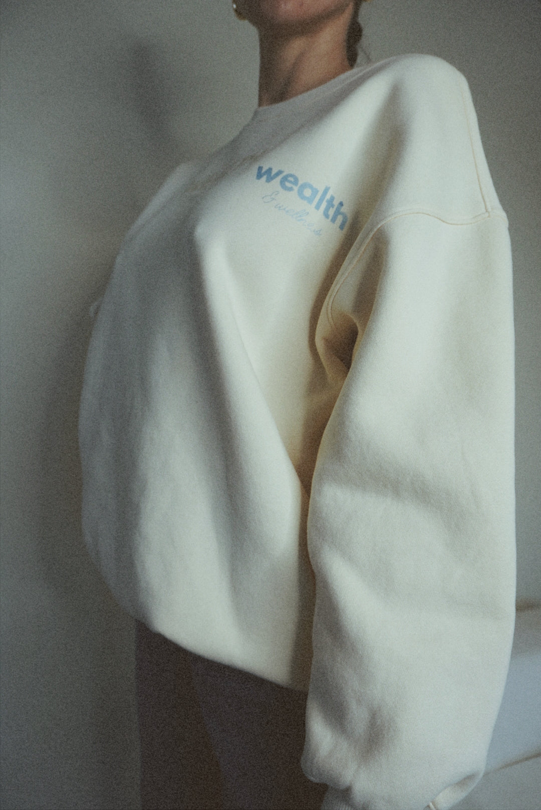 Health Wealth Happiness Apricot Oversized Crewneck Sweatshirt