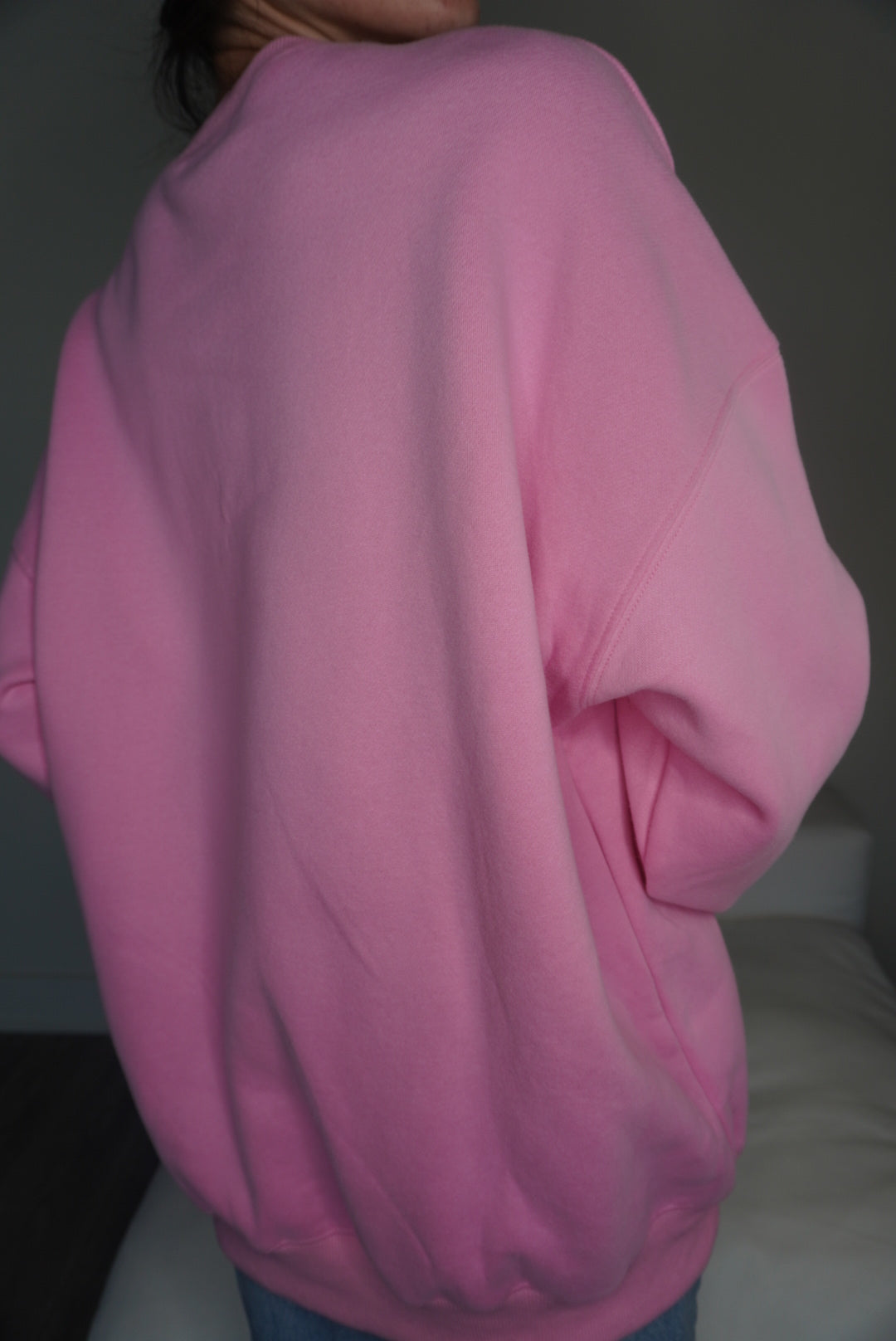 Wealth & Wellness Club Pink Oversized Crewneck Sweatshirt