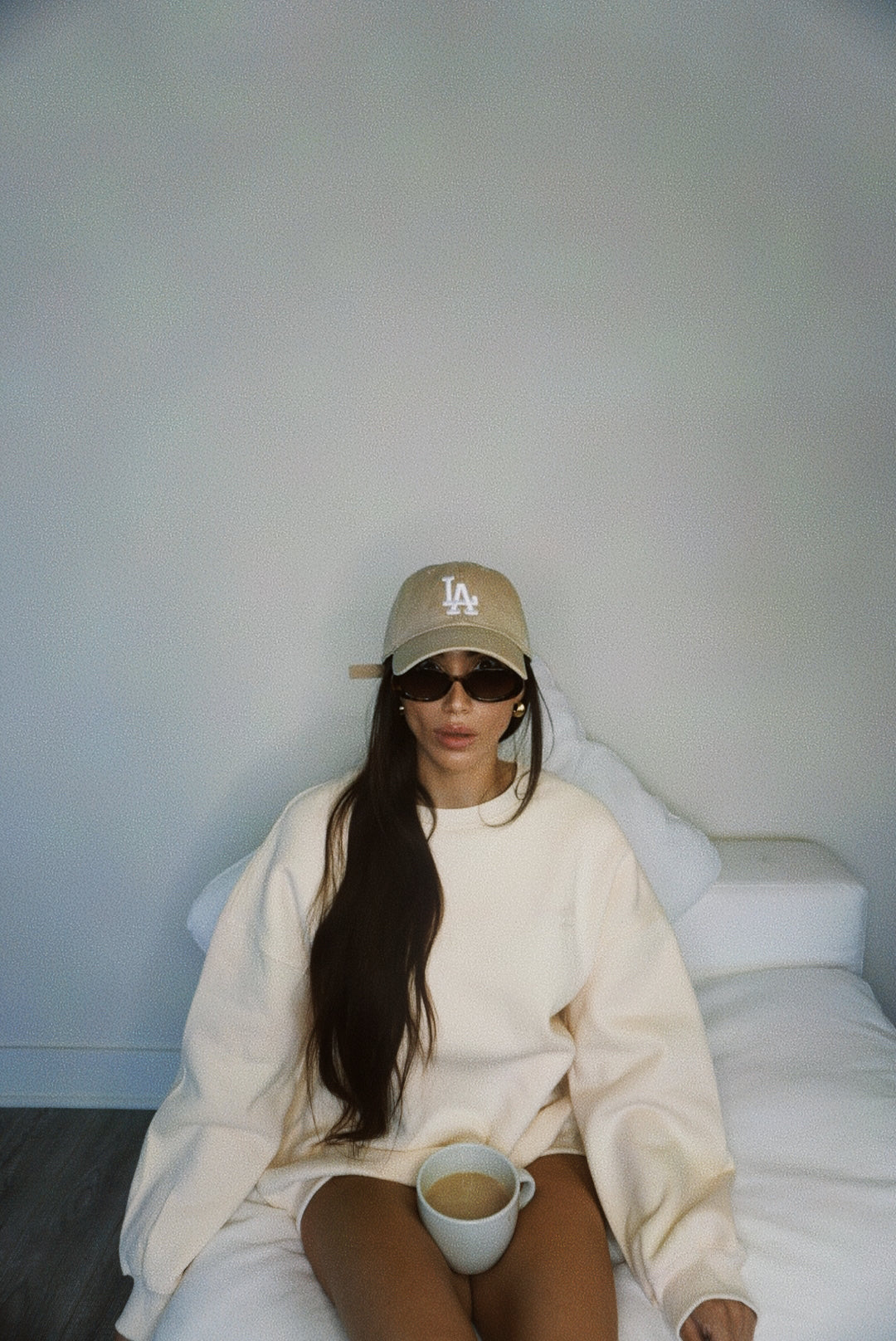Wealth & Wellness Club Apricot on Apricot Oversized Crewneck Sweatshirt