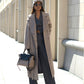 Taupe Cashmere Wool Trench Coat