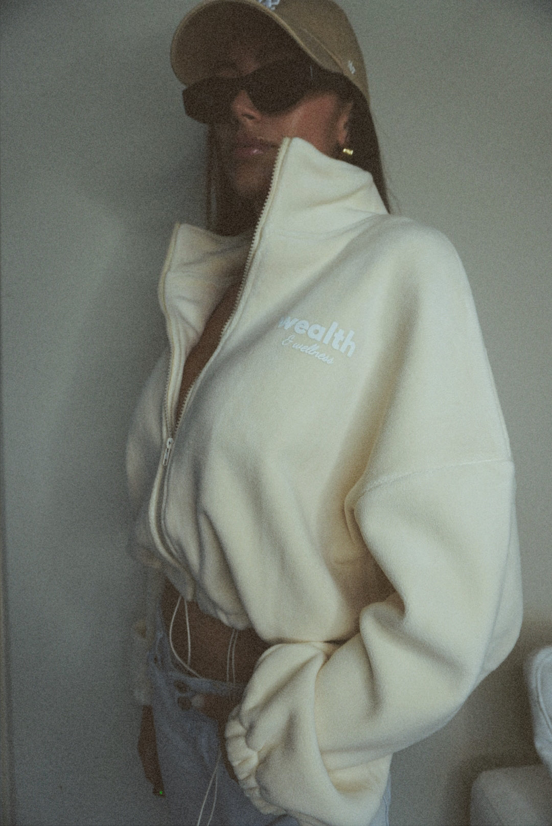 Wealth & Wellness Crop Teddy Jacket