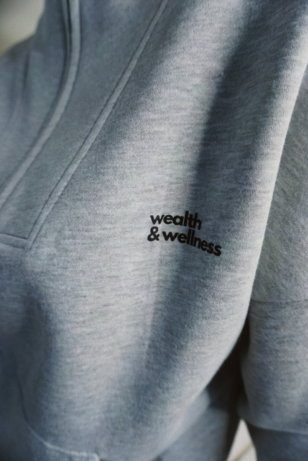 Wealth & Wellness Scuba Oversized Half-Zip Hoodie