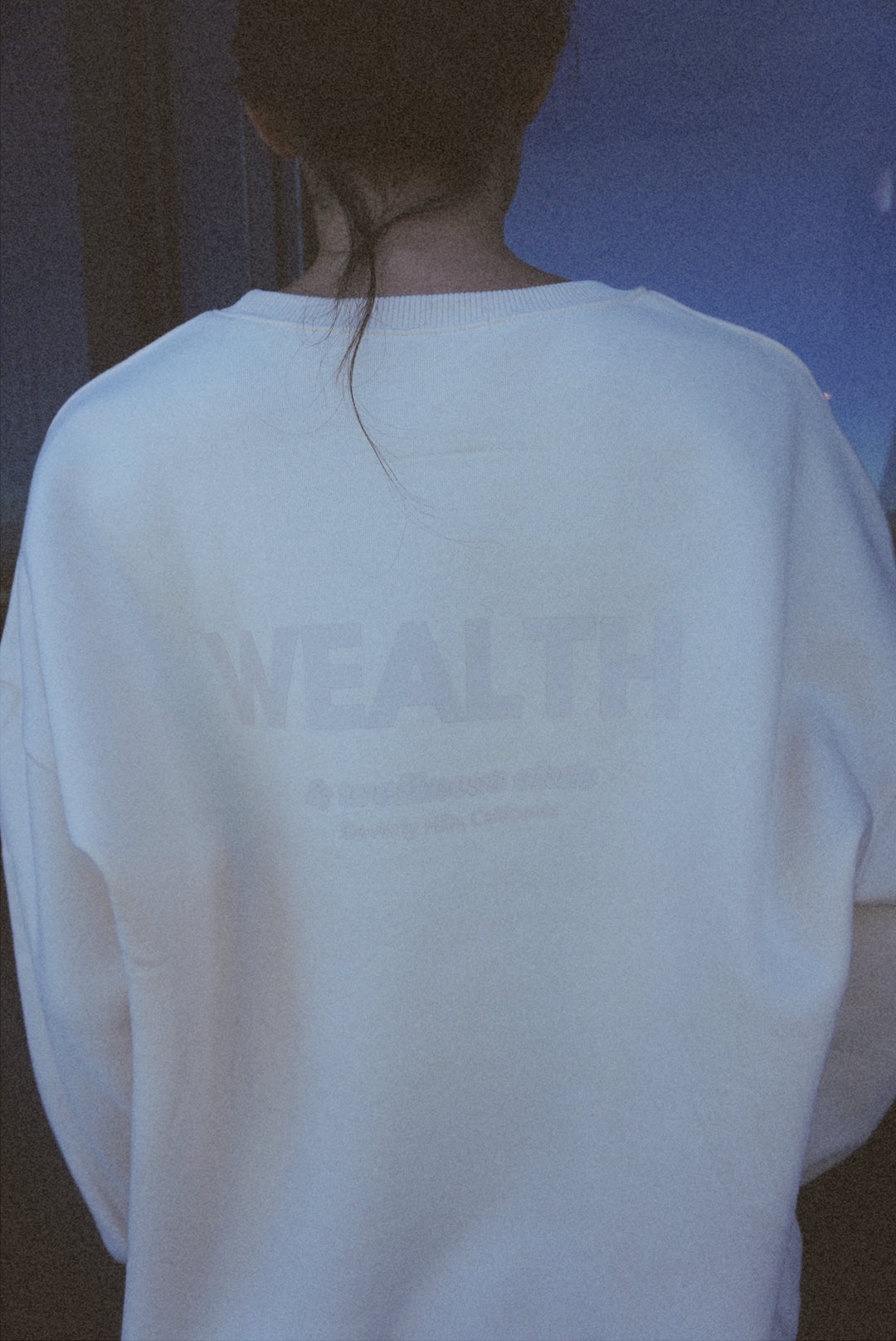 Wealth & Wellness Club Apricot on Apricot Oversized Crewneck Sweatshirt