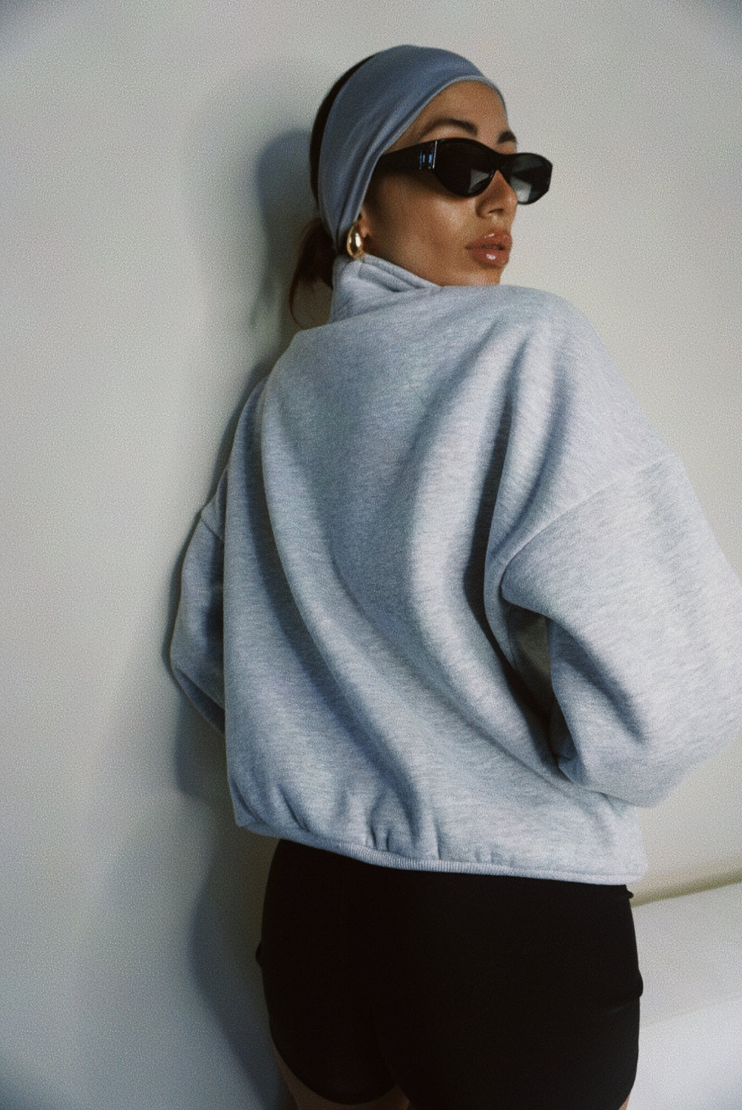 Wealth & Wellness Scuba Oversized Half-Zip Hoodie