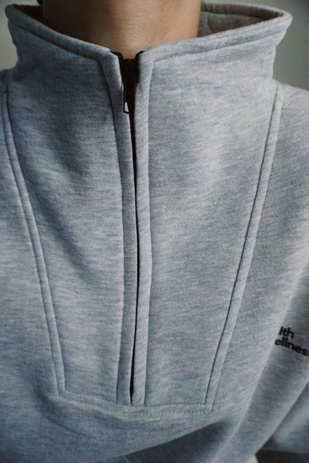 Wealth & Wellness Scuba Oversized Half-Zip Hoodie