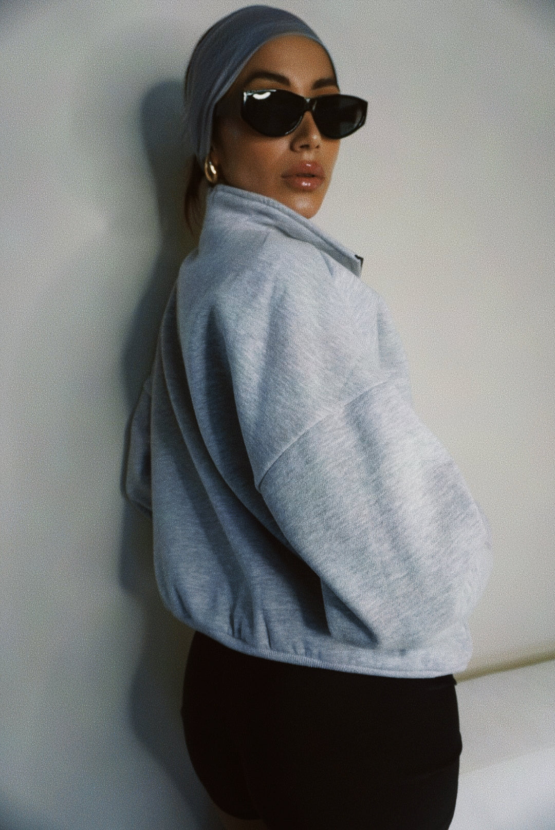 Wealth & Wellness Scuba Oversized Half-Zip Hoodie