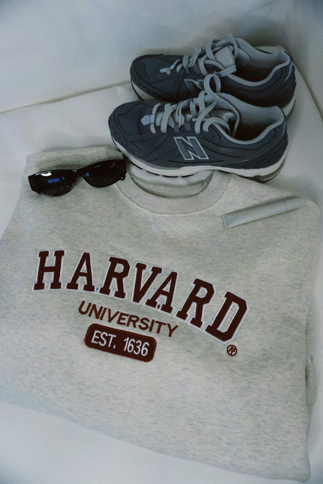 Original Harvard University Est 1636 Grey and Maroon Crewneck Sweatshirt