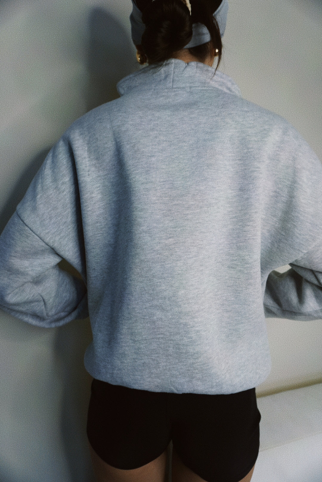 Wealth & Wellness Scuba Oversized Half-Zip Hoodie