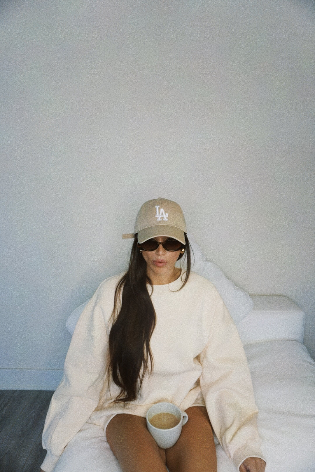 Wealth & Wellness Club Apricot on Apricot Oversized Crewneck Sweatshirt