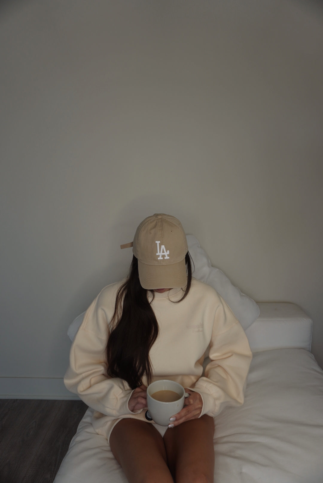 Wealth & Wellness Club Apricot on Apricot Oversized Crewneck Sweatshirt