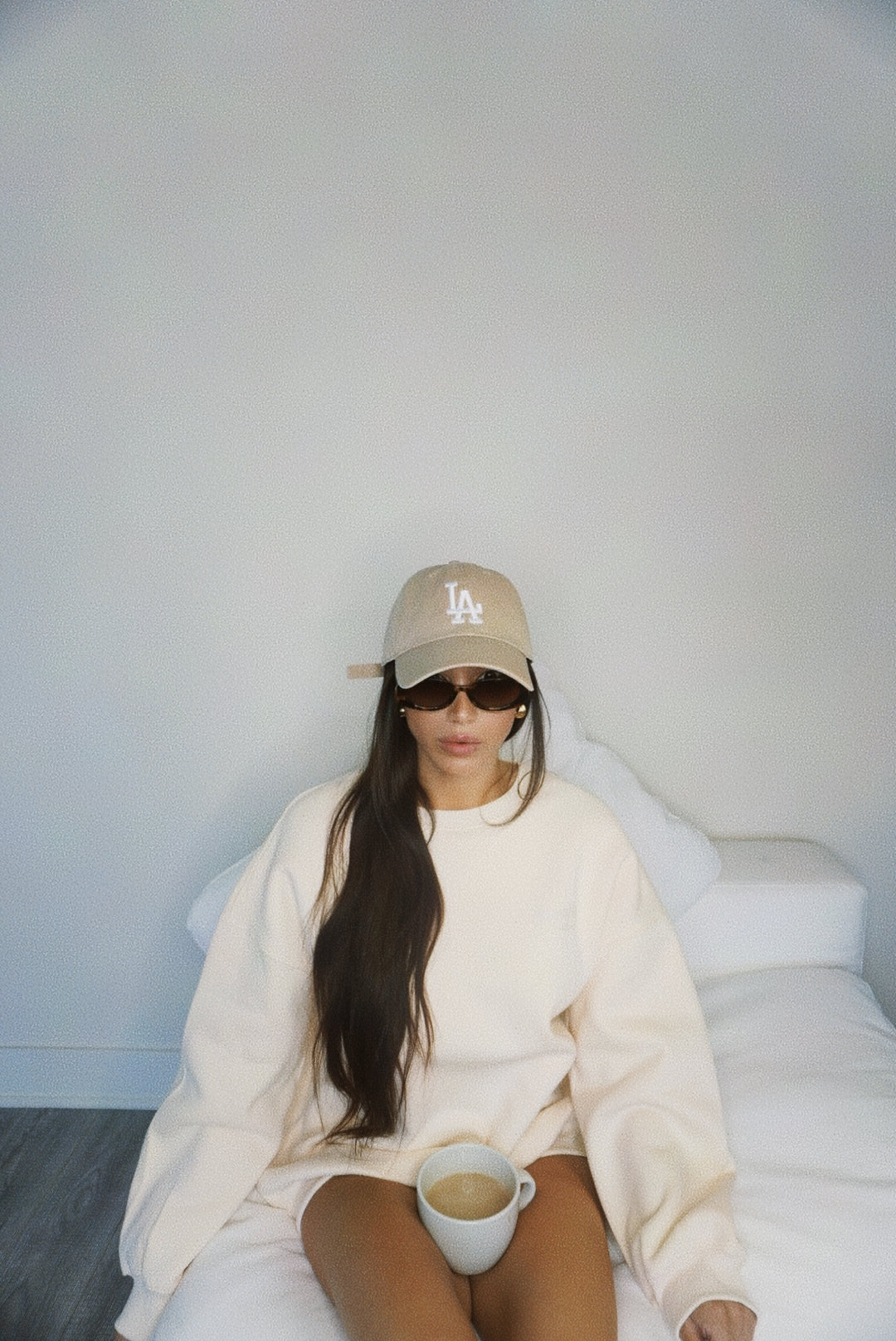 Wealth & Wellness Club Apricot on Apricot Oversized Crewneck Sweatshirt