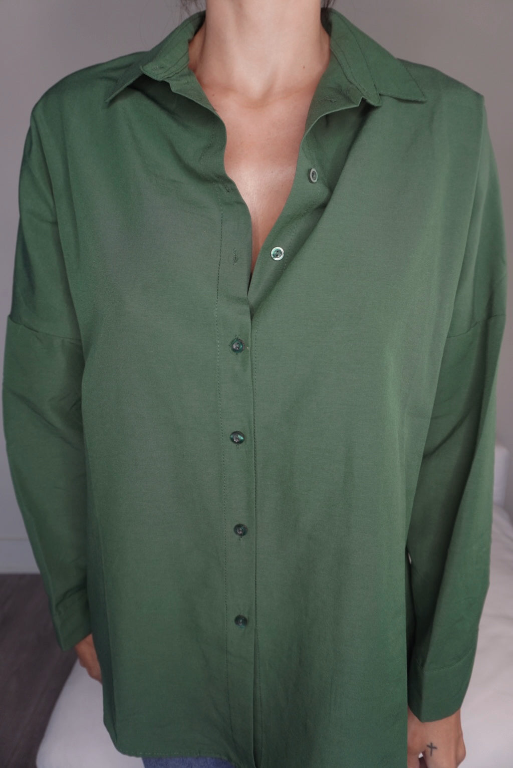 Forest Green Button Down Flannel