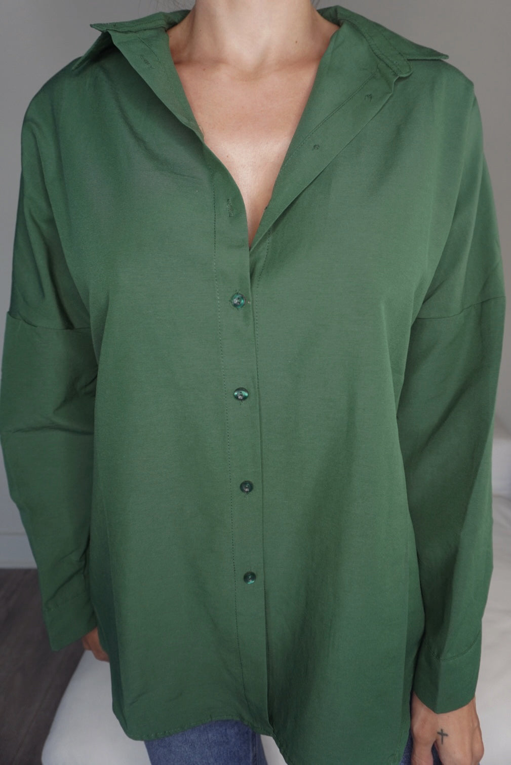 Forest Green Button Down Flannel