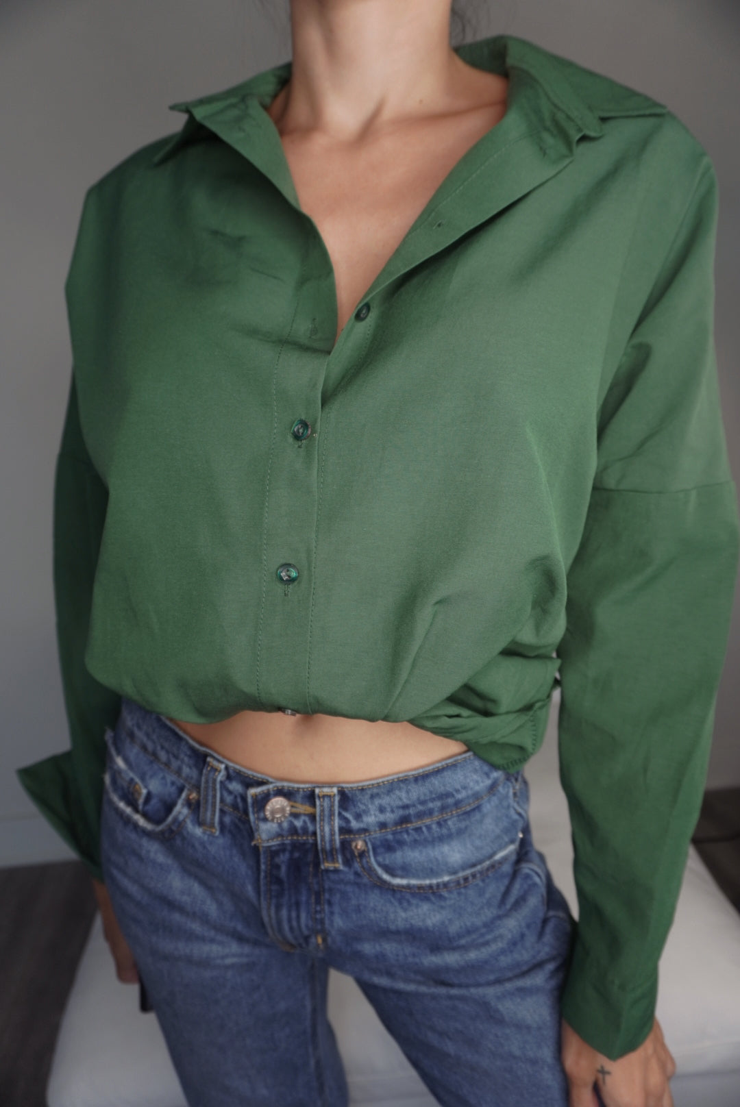 Forest Green Button Down Flannel