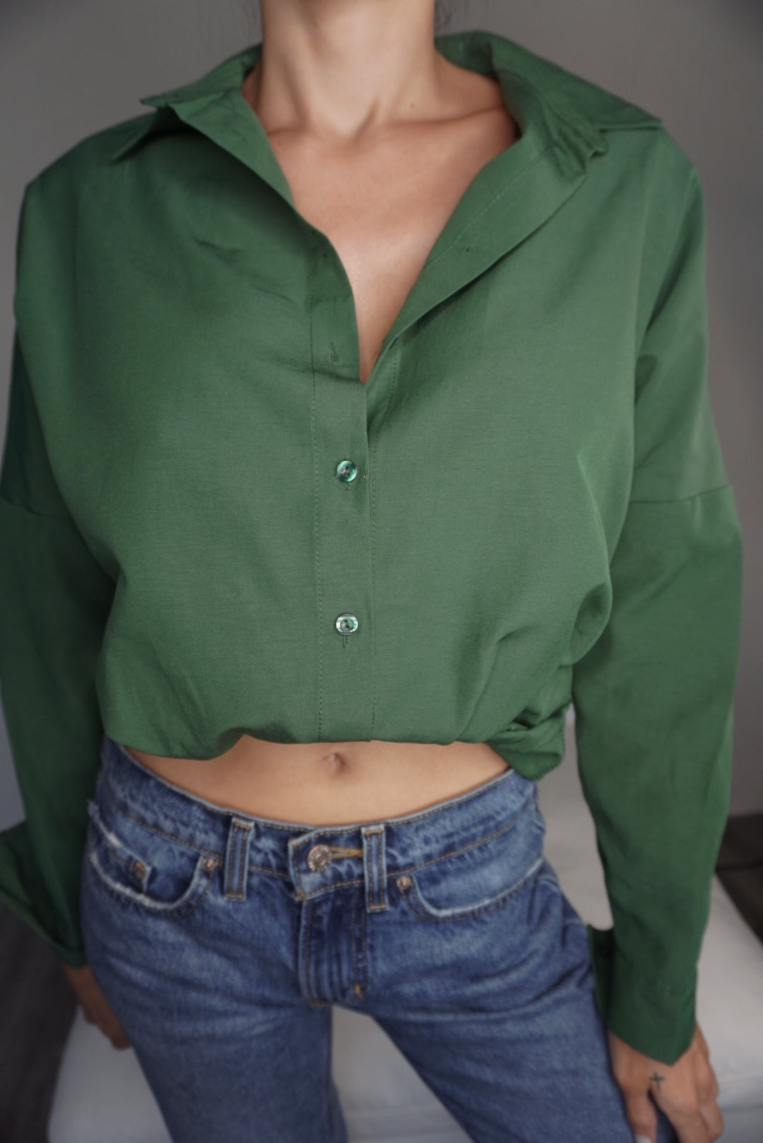 Forest Green Button Down Flannel
