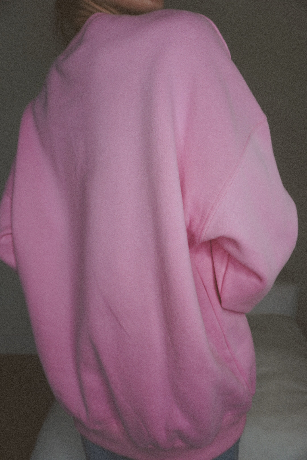 Wealth & Wellness Club Pink Oversized Crewneck Sweatshirt