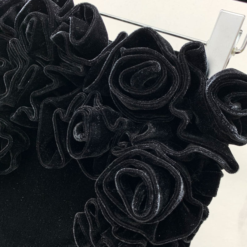 YSL MINI VELVET BLACK DRESS