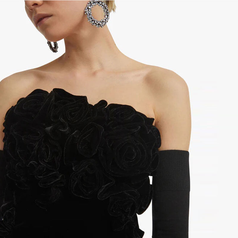 YSL MINI VELVET BLACK DRESS