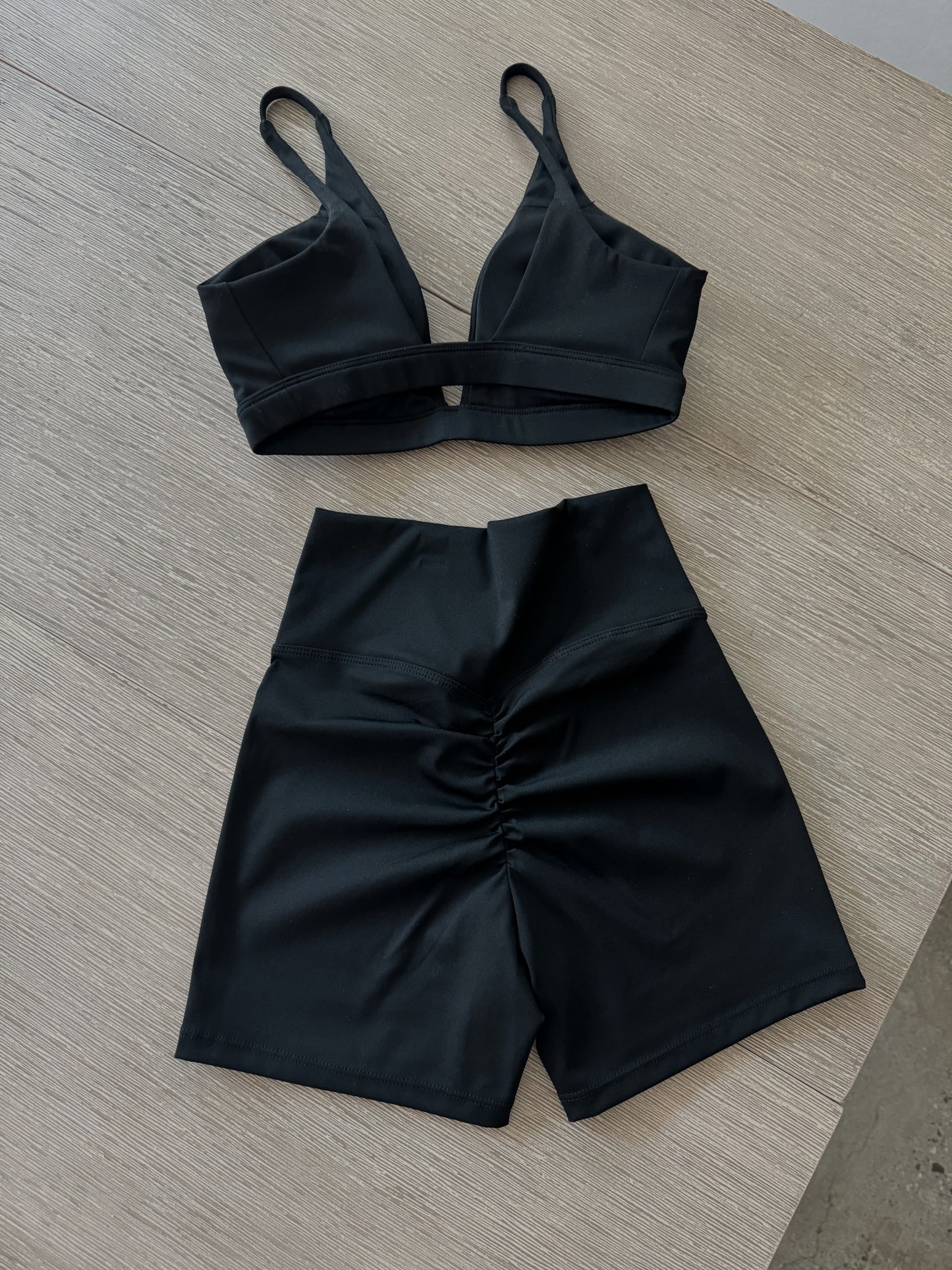 Lift Push Up Bra and Shorts 2 Piece Black ButterGlove™