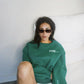 Wealth & Wellness Club Kelly Green Oversized Crewneck Sweatshirt