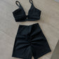 Lift Push Up Bra and Shorts 2 Piece Black ButterGlove™