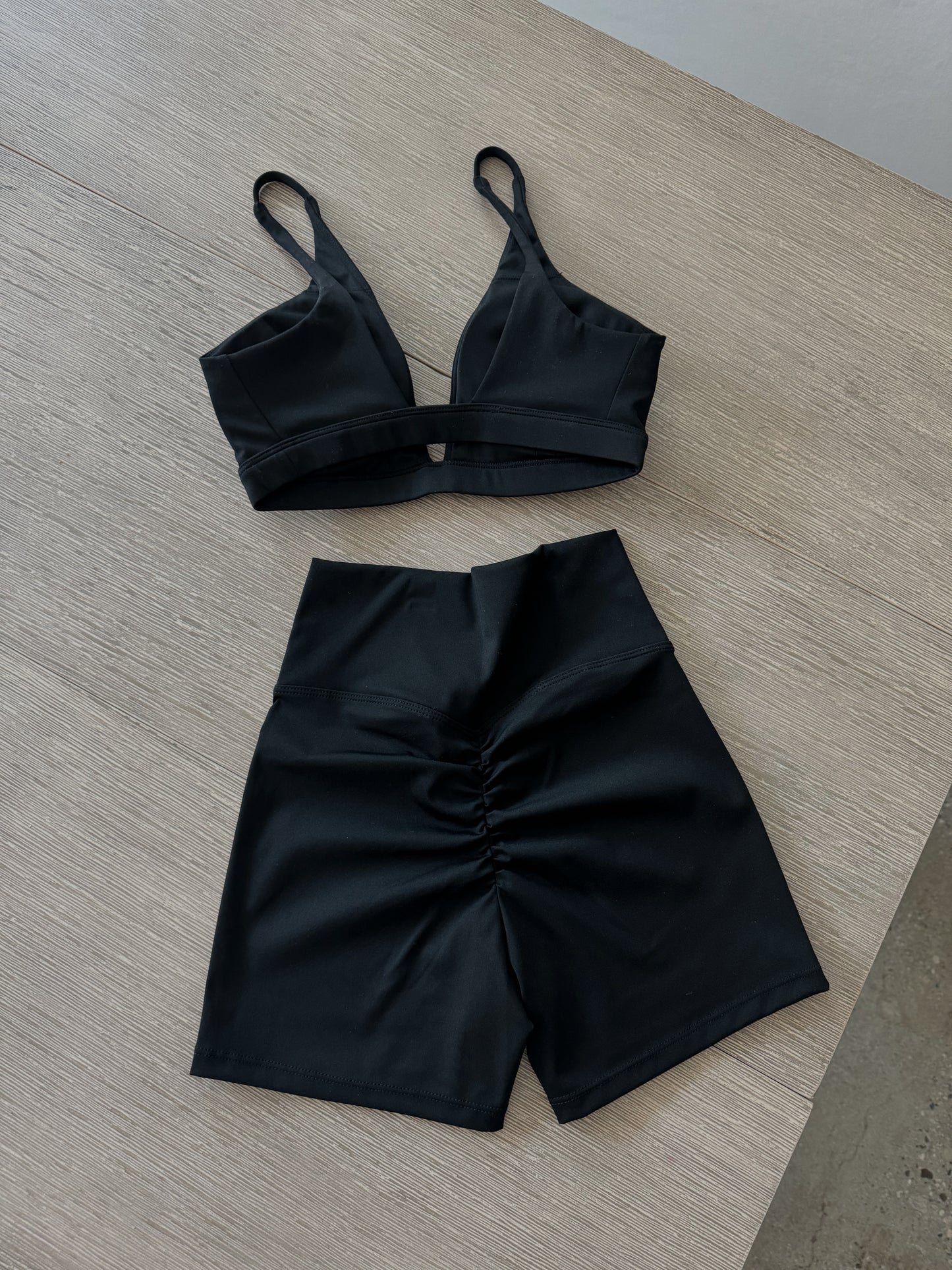 Lift Push Up Bra and Shorts 2 Piece Black ButterGlove™