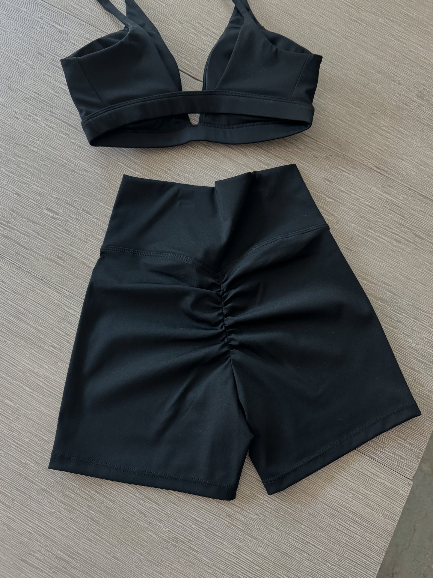 Lift Push Up Bra and Shorts 2 Piece Black ButterGlove™