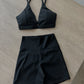 Lift Push Up Bra and Shorts 2 Piece Black ButterGlove™