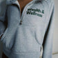 Wealth & Wellness Scuba Oversized Half-Zip Hoodie