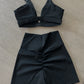 Lift Push Up Bra and Shorts 2 Piece Black ButterGlove™