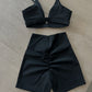 Lift Push Up Bra and Shorts 2 Piece Black ButterGlove™